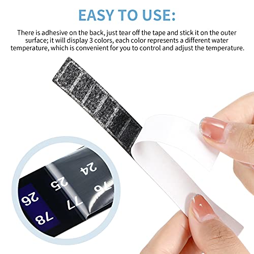 6 Pieces Horizontal Stick On Thermometer Strip Horizontal Thermometer Stickers Digital Temperature Display For Fermenting, Brewing, Wine, Beer, Kombucha Aquariums, 64-93°F (18-34°C) Adhesive Sticker #TOP3