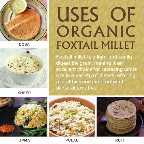 image for Jiva Organics Foxtail Millet 2 LB Bag | Whole Grain, Gluten-Free & Org
