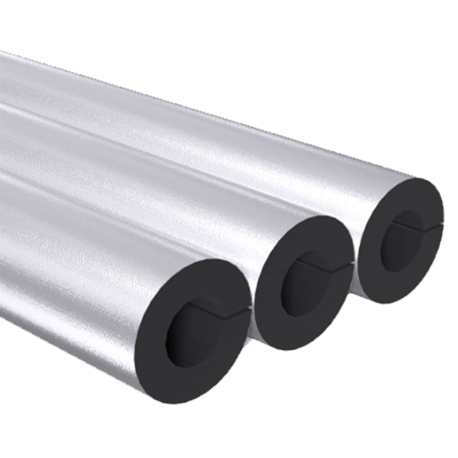 Frostschutz Isolierrohr 90cm Gummischaum - Aluminiumfolie Für Wasserrohre 20-60mm