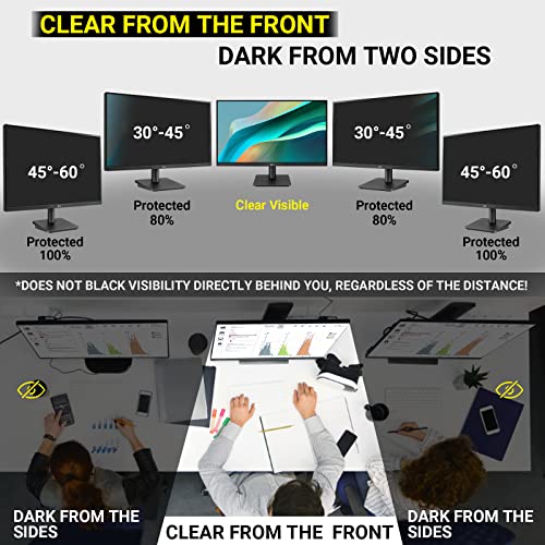 Image of FILMEXT [2 Pack] 24 Inch Computer Privacy Screen, 16:9 Aspect Ratio | Monitor Privacy Filter Anti-Glare, Anti-Blue Light & Anti-Spy ,Removable Anti-Scratch Screen Protector for 24-Inch Monitors