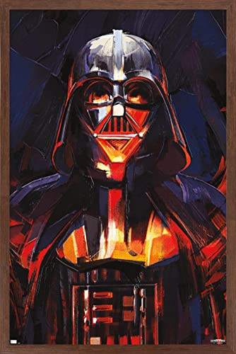 Trends International Star Wars: Obi-Wan Kenobi - Darth Vader Painting Wall Poster, 22.375" x 34", Mahogany Framed Version