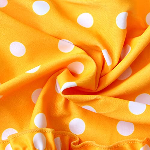 Qyqkfly Polka Dot Girls Kids Bathing Suits Adjustable Swimsuits (Fba) #TOP7