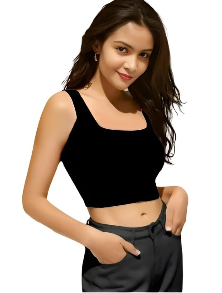 CHAMAN COLLECTION 301-Round Square Neck Top