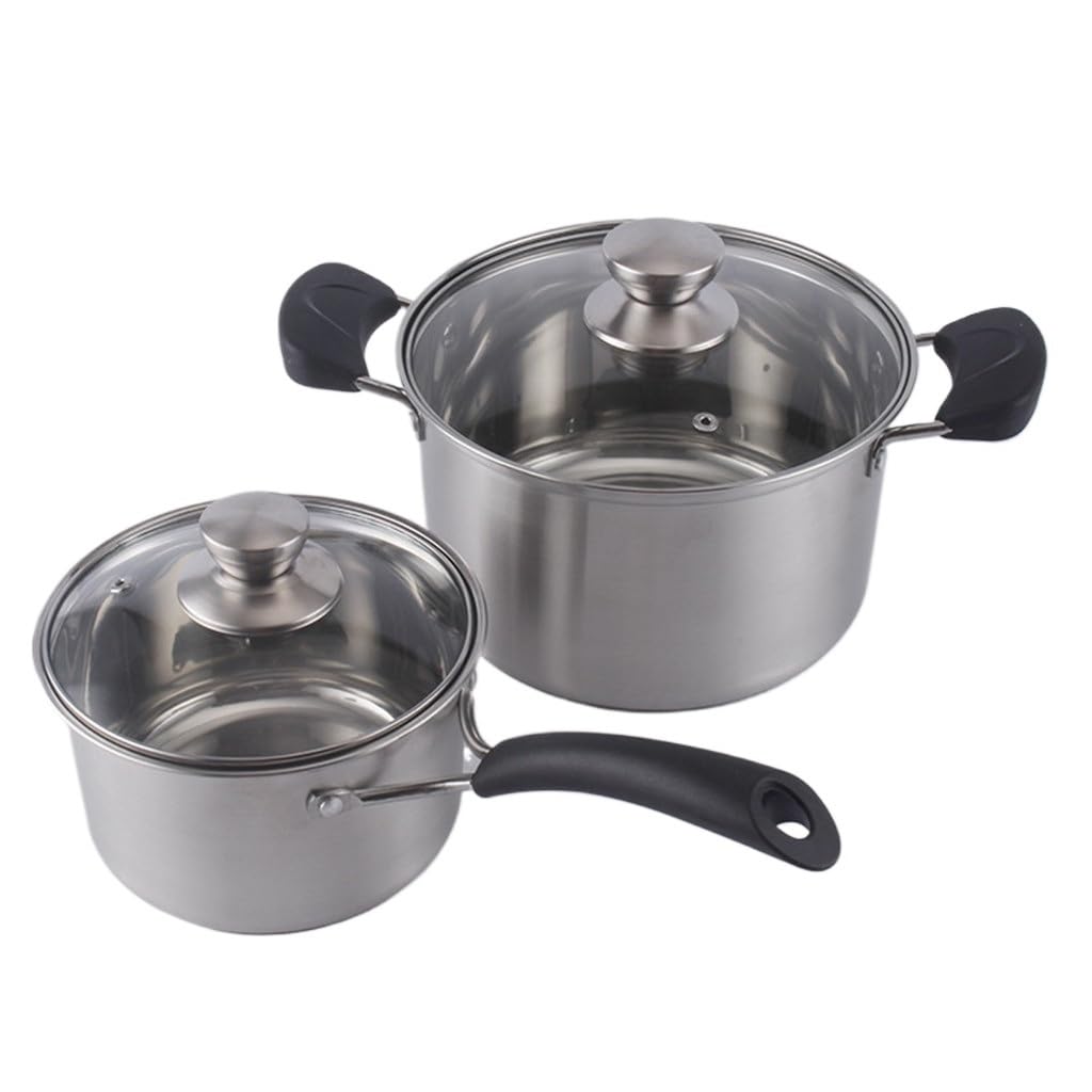 Ensemble de casseroles 3 pièces inox pour repas de famille et soupes réconfortantes