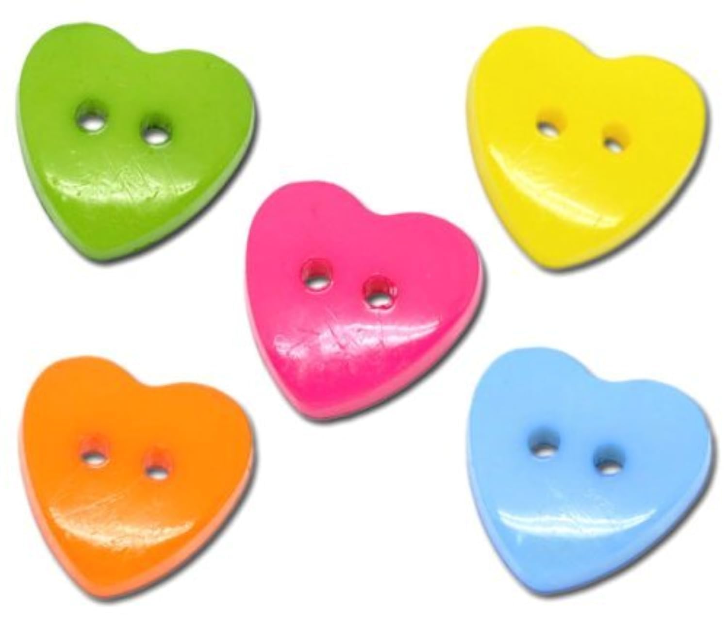 Mix di ciondoli a forma di cuore kawaii, 100 ciondoli in acrilico