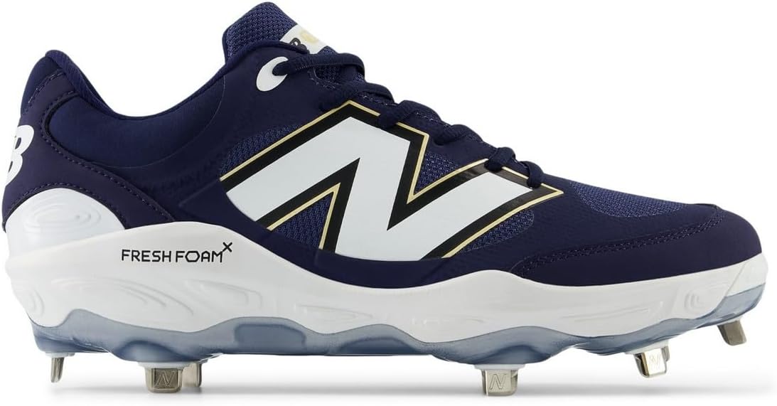 New Balance Men's Fresh Foam X 3000 V7 Baseball Shoe, Team Navy/White, 10 M