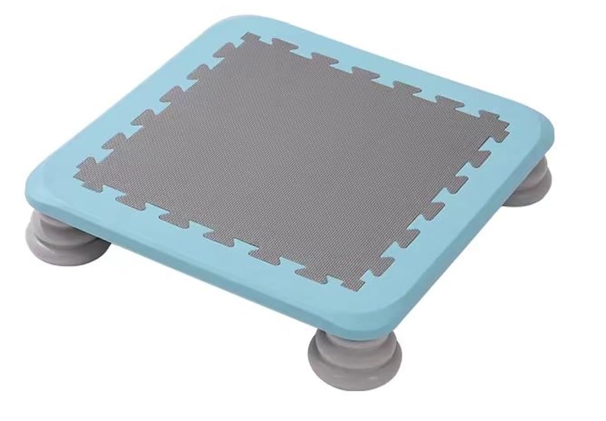 Childrens Mini Trampoline Board. Great For Autism, Sensory Needs, ADHD, Stress Relief, Anxiety & Proprioception. Fully Inclusive Play - Classroom, Sensory Room, Indoor & Outdoor! (1pc Blue)