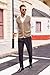 Runcati Mens Sleeveless Sweater Vest V Neck Button Down Cardigan Sweaters Knitted Argyle Vest with Pocket Khaki