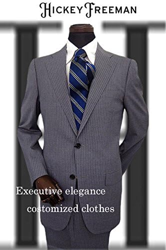 Amazon Co Jp Hickey Freeman ヒッキー フリーマン 春夏物スーツ グレー ストライプ メンズスーツ 服 ファッション小物