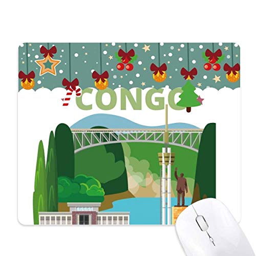 ville statue building - congo tapis de souris en jeu - office mat noël
