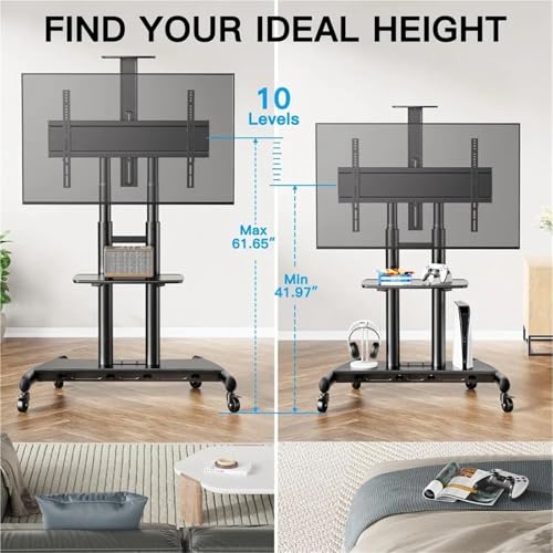 Soporte móvil motorizado para TV 55-90 pulgadas techo miniatura 4