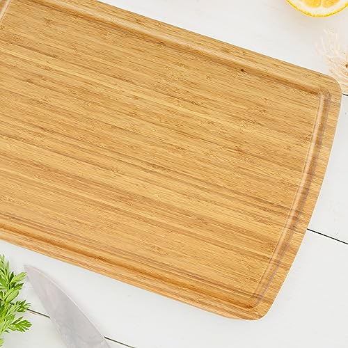 GAOMON 30" Extra Large Bamboo Cutting Board, Huge Wood Cutting Boards for Stove Top to Add Counter Space, Noodle Boards, Over the Sink Chopping Board, Carving Board for Turkey Meat Vegetables Cheese