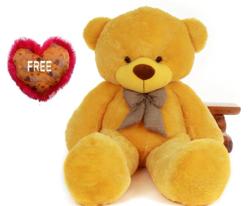 Image of 6.5 Feet Yellow Teddy Bear | Giant Soft Plush Toy for Kids & Adults | Jumbo Cuddly Stuffed Animal | Birthday, Anniversary & Valentine's Gift for Loved Ones