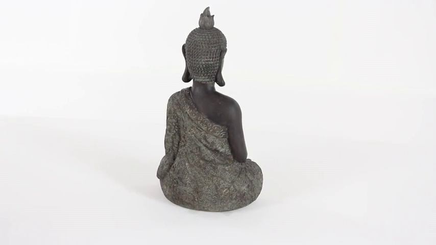 Estatua Decorativa Buda Polystone 21 x 11 x 7 pulgadas miniatura 7
