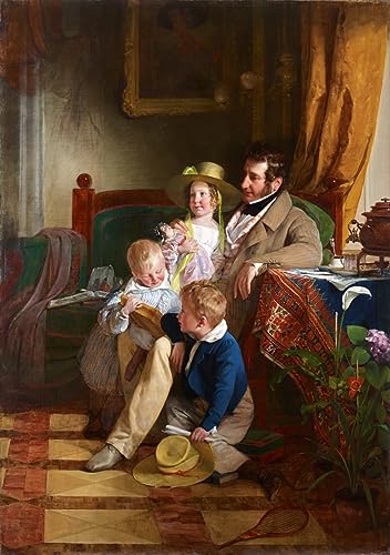 Tableau Friedrich Von Amerling Rudolf Von Arthaber et ses enfants impression sur toile 60x90cm
