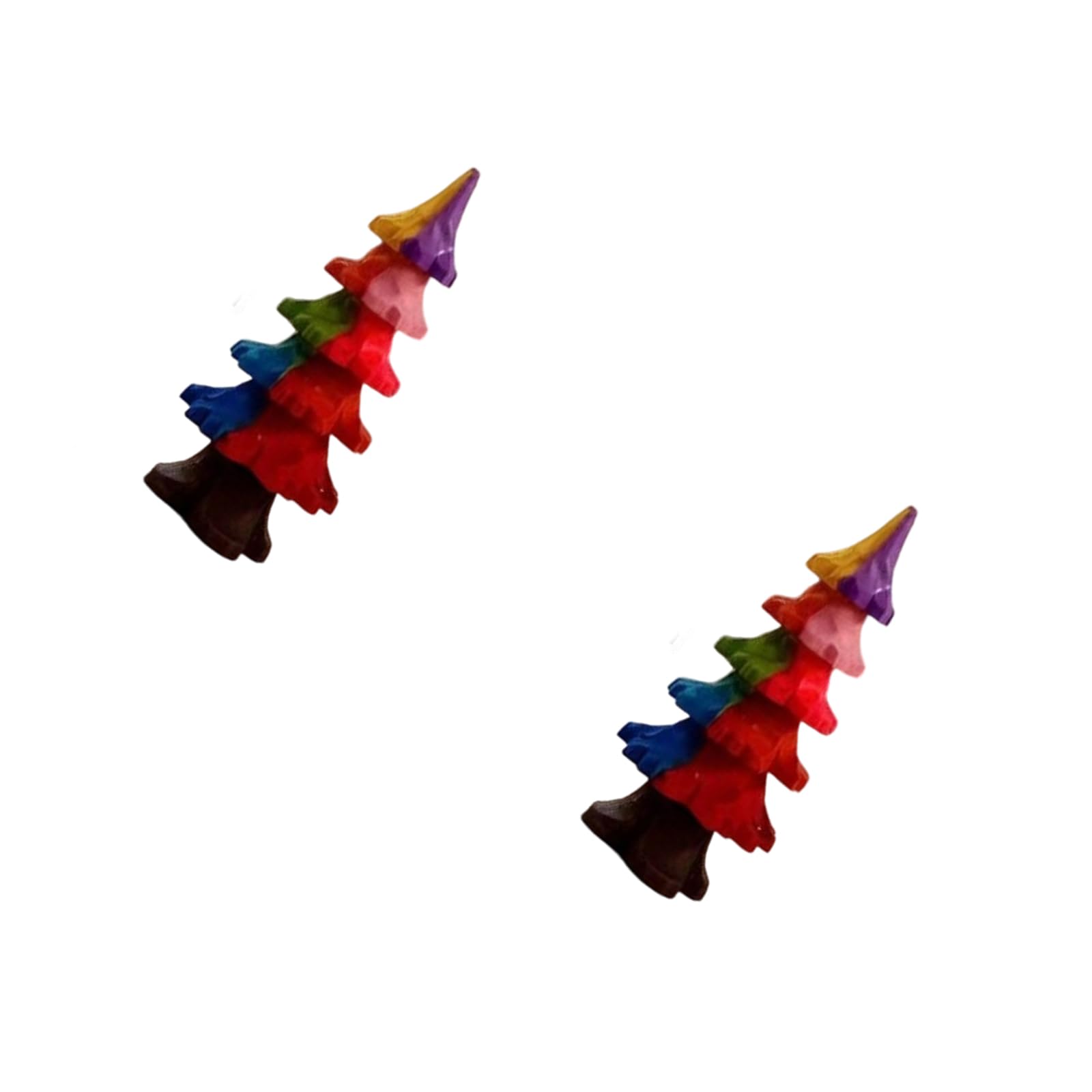 Coolhood Color Of 2 Elegant Wooden Gradient Tree Sculpture For Holiday Centerpiece Festives Wooden Tree Model