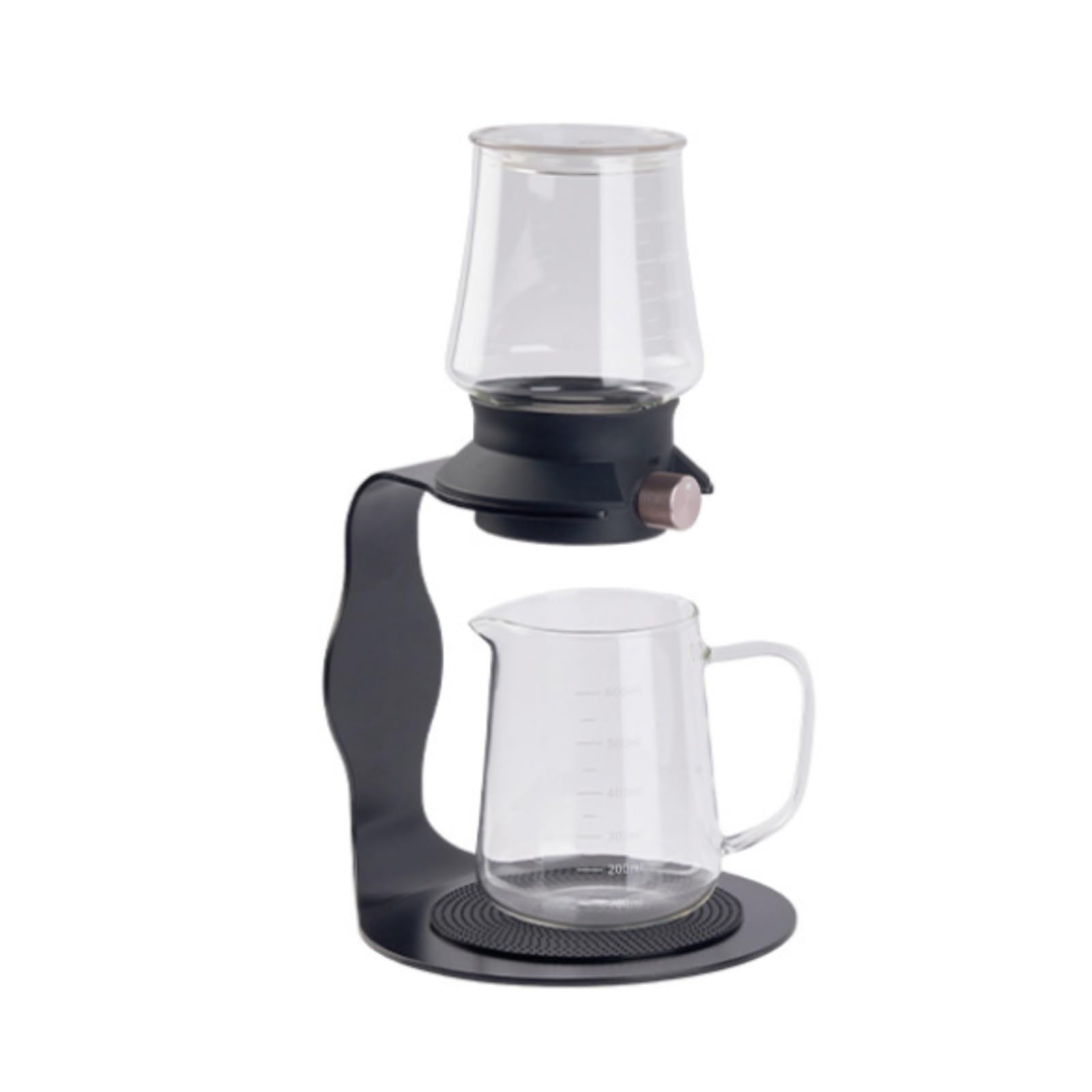 Tetera Té De Flores Tetera De Cristal Estilo Chino, Nueva Individual For Casa Té Resistente Al Calor(Black,380ML)