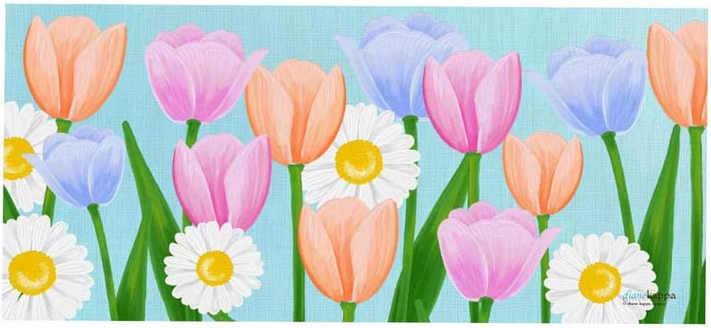 Evergreen Sassafras Spring Holiday Doormat Insert Bundle & Tray Set of 5, Interchangeable Entrance Door mats Indoor and Outdoor Welcome Mat 30 x 18 Tray Non Slip Backing Low Profile