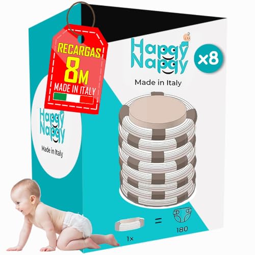 My Happy Nappy Recambios  【Compatibles con Tommee Tippee Sangenic Tec, Simplee Sangenic y Twist & Click】  Recambios XXL   Tratamiento Anti Olores EVOH de 7 Capas   Made in Italy