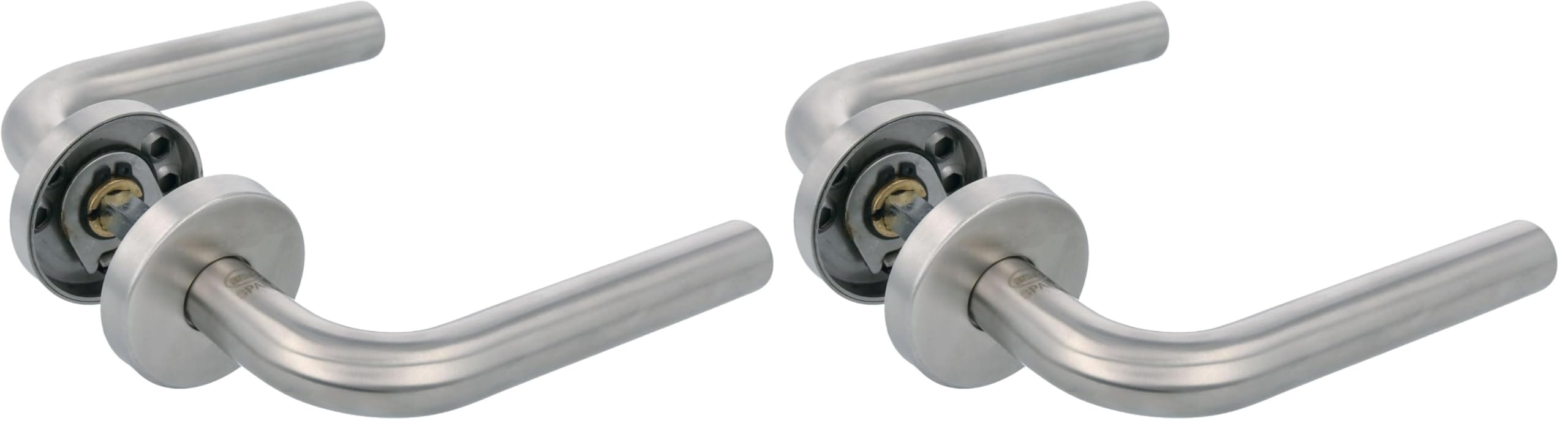 Poignée de porte Amig 12230 en acier inoxydable mat au design épuré