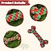 Holiday Dog Rope Toy, Christmas Cotton Chew Bone Gift Pack, Festive Interactive Puppy Teething for Small Medium Large Breeds
