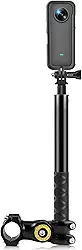 PULUZ Suporte para guidão de motocicleta, acessórios de motocicleta para Gopro, Insta360 One × 2/×3 e outras câmeras de ação, bastão de selfie para guidão de 29 mm-32 mm com suporte de monopé