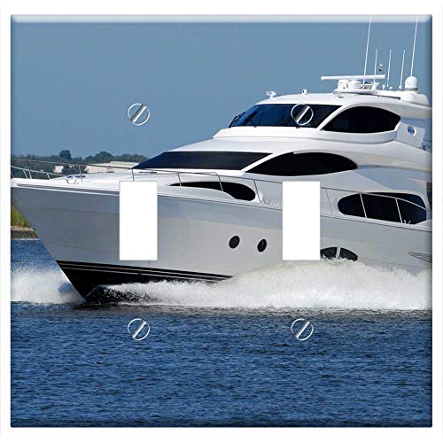 Switch Plate Double Toggle - Luxury Yacht Boat Speed Water River Ocean Sea