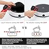 Lazy K Induction Cooktop Mat - Silicone Fiberglass Scratch Protector - for Magnetic Stove - Non Slip Pads to Prevent Pots from Sliding During Cooking_ Black (6.2inches) #4
