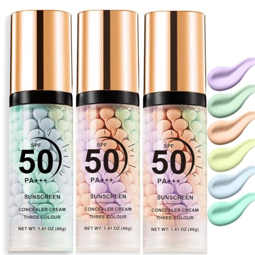 3PCS 3 in 1 Color Correcting Serum SPF Primer