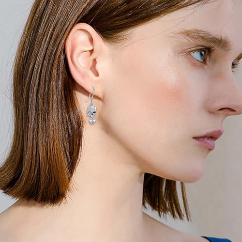 Gothic Skull Earrings for Women Sterling Silver Skeleton Earrings Gothic Jewelry Halloween Jewelry Gifts for Men Sister3