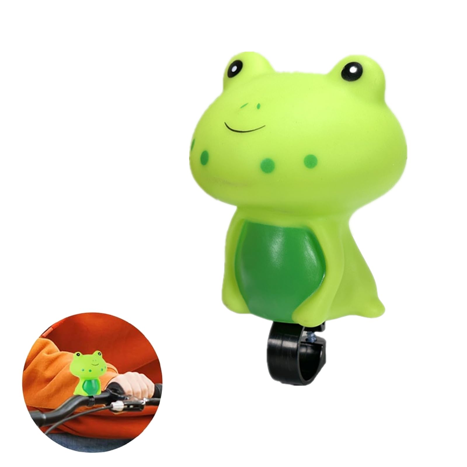 NXPpiULeh Bike Bell Cute Cartoon Bike Bell Bicycle Bell Bike Horn Animal Design Bike Handlebar Bell with Loud Crisp Clear Sound for Bike Accessories Decoration(Frog)