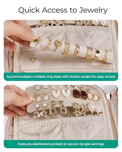 Estuche de joyas de viaje de alta calidad con cierre enrollable 5