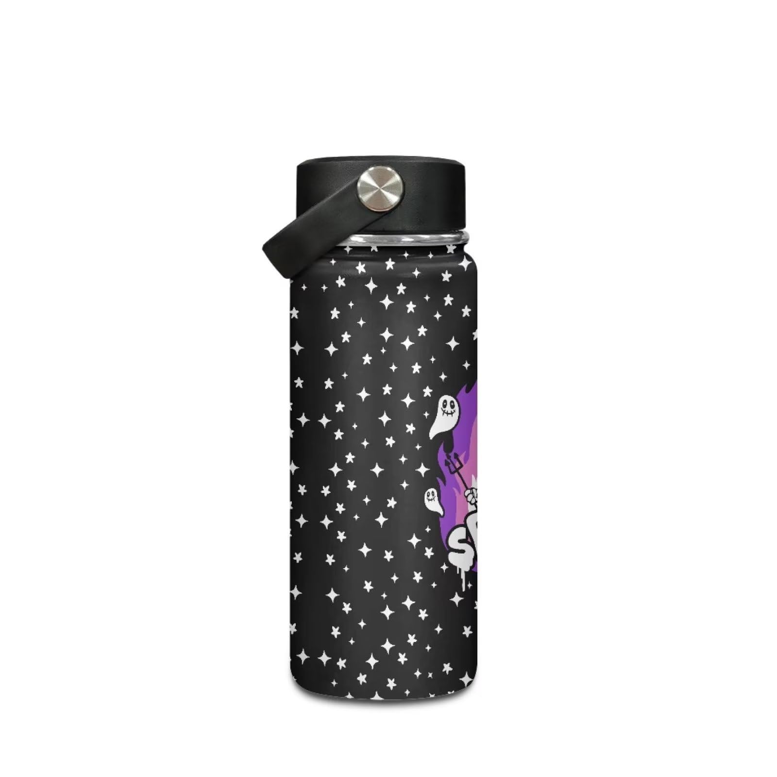 Psesaysky Halloween Ghost Cat Water Bottle – 18oz BPA-Free Insulated Stainless Steel Flask - View #8