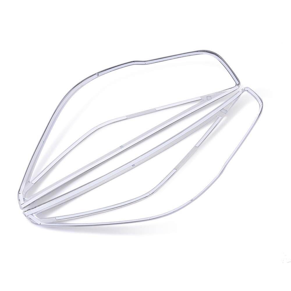 Kadore ABS Chrome Front Headlight Head Lamp Trim Cover Bezels for Ford Kuga Escape 2017 2018 3rd Ge 2PCS