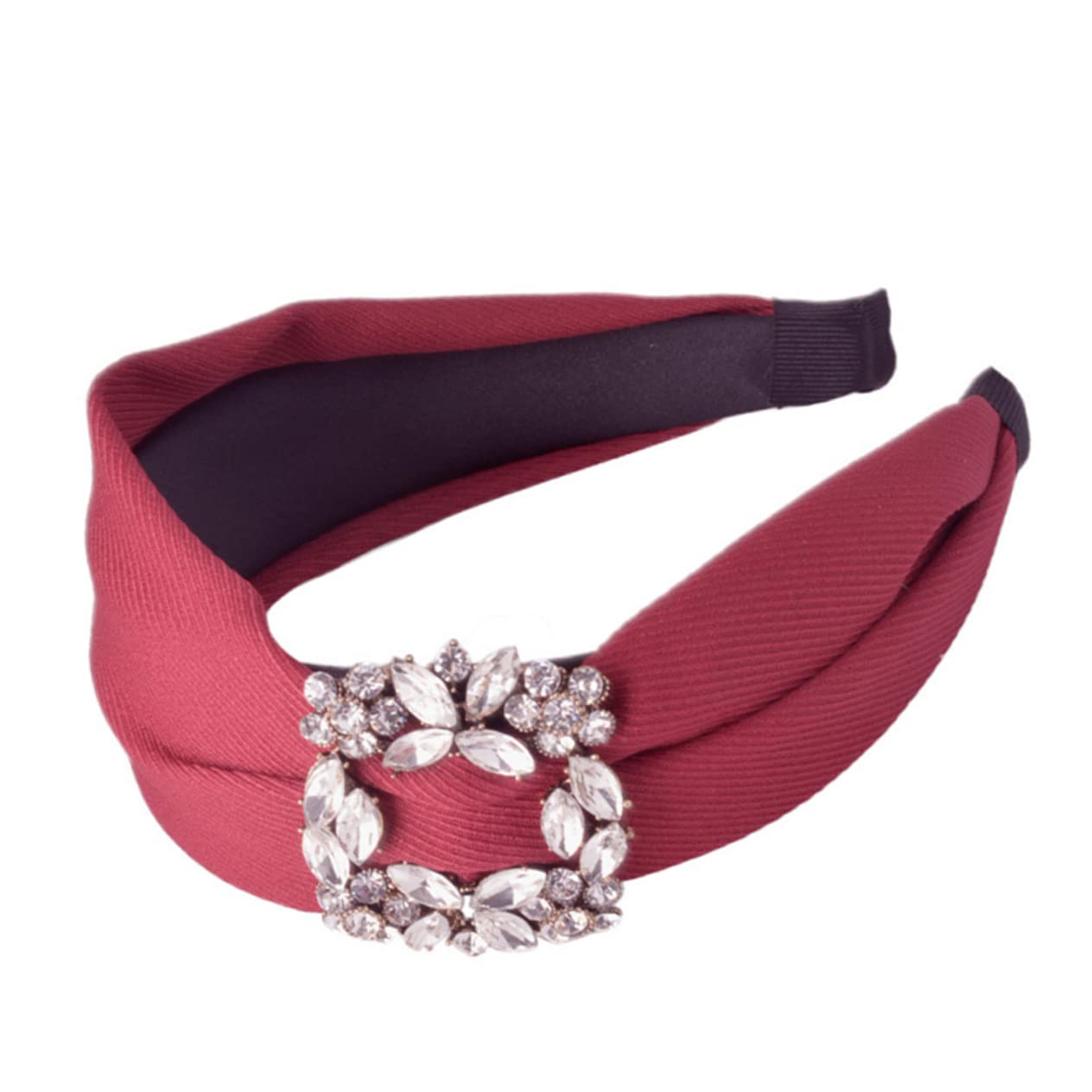 Ipetboom 3piezas Headband De Ancha Rhinestone Para Mujeres y Color Rojo Accesorio Elegante y