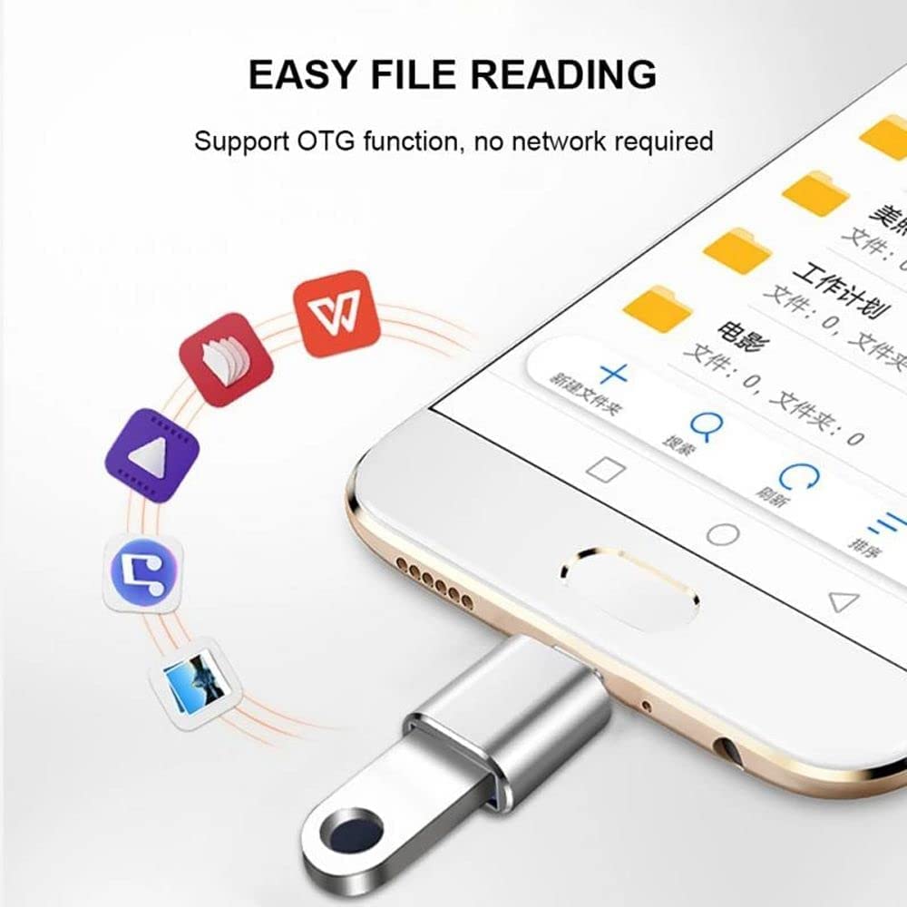 Adattatore USB C A USB 3.0 Femmina - Convertitore OTG In Lega Di Alluminio - Colore Oro - 3