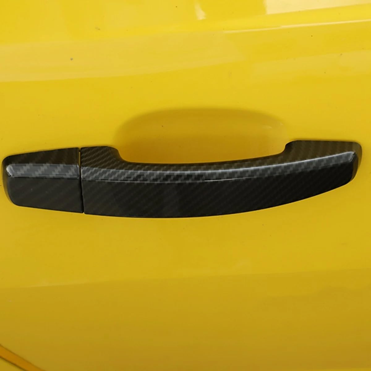 Cubiertas De Manija De Puerta En Negro Piano Brillante Para Chevrolet Camaro 2010-2015 (Sin Botón Keyless)