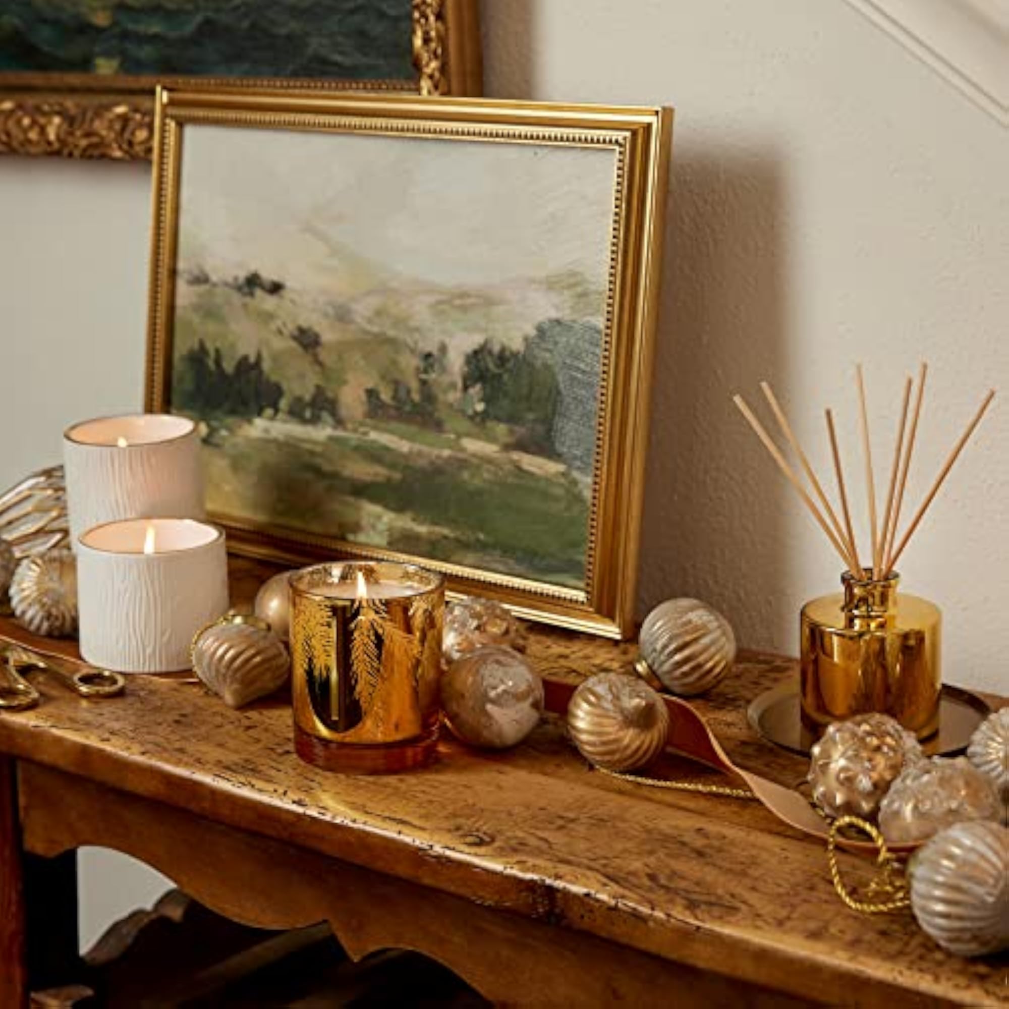 Gilded Ceramic Candle - 11 Oz - Frasier Fir