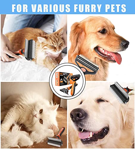 Spring Blossoms - Ancinho profissional 2 em 1 para gatos e cães - pente desembaraçador para facilita