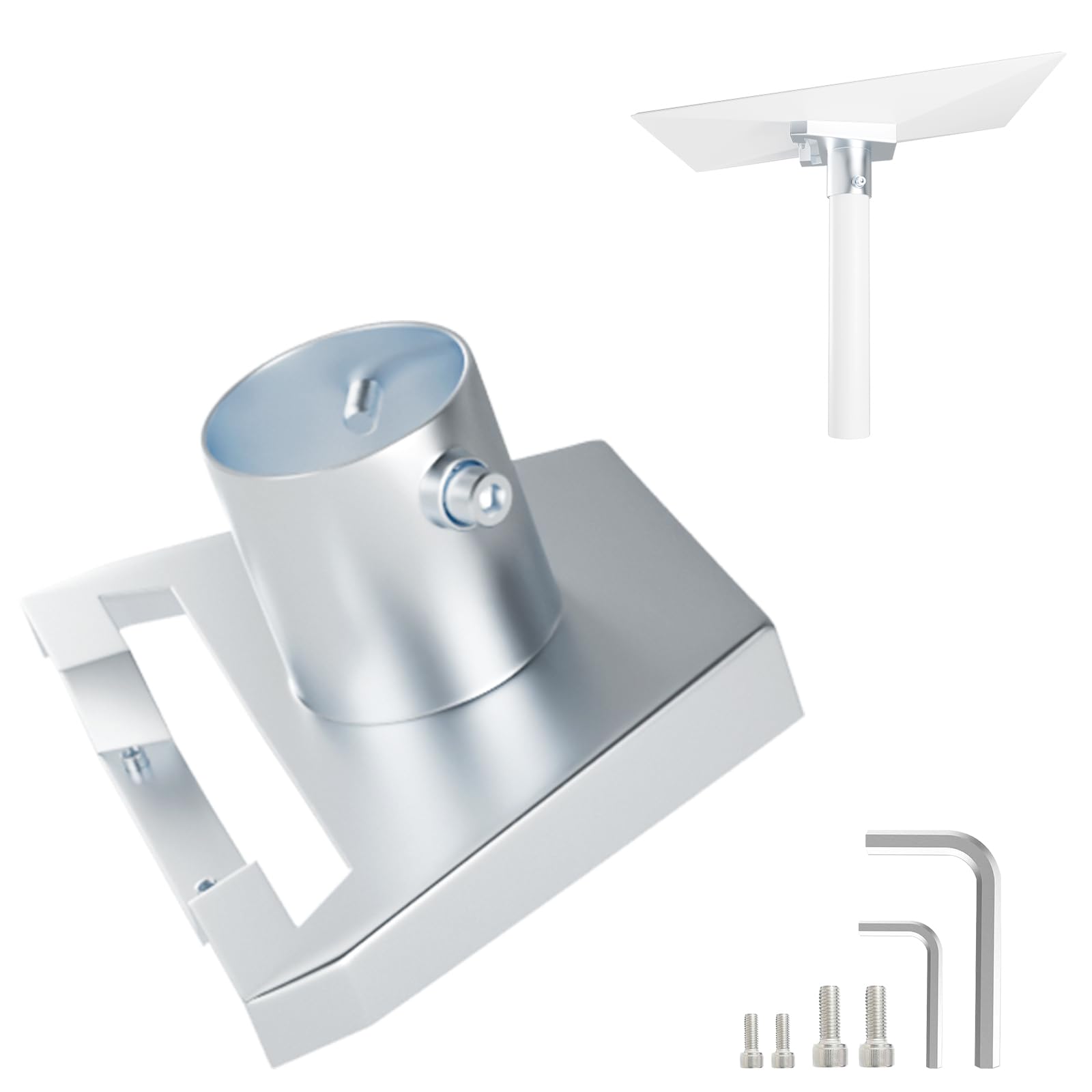Starlink Gen 3 Pipe Adapter, Starlink Gen 3 Mount, Starlink Pole Mount, Upgrade Durable Starlink Roof Mounting Pole Pipe Connectors Compatible Starlink Gen3 V3 Standard Dish Mounting Kit Accessories