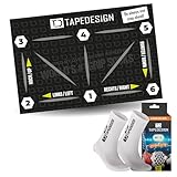 TAPEDESIGN – Fußball Trainingsmatte für Kids – Rutschfest & robust – Für Ballkontrolle, Technik & Indoor-Training – Inklusive Grip Socken Kinder – Geschenk für Jungen & Mädchen – Sportset Zuhause