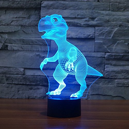 Dinosaur 3D Night Light Touch Table Desk Lamp 7 Colors 3D Optical Illusion Lights Christmas Gifts