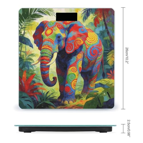 Báscula digital de baño con vidrio templado y pantalla LED miniatura 2