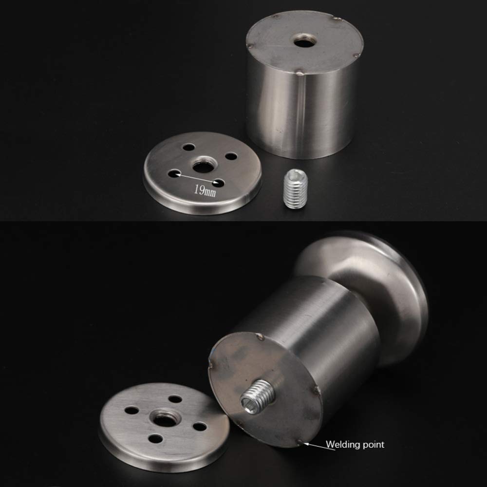 Pinsheng Verstelbare meubelpoten, 2 stuks meubelpoten van koudgewalst staal, T-vorm, metalen Pinsheng Verstelbare meubelpoten, 2 stuks meubelpoten van koudgewalst staal, T-vorm, metalen