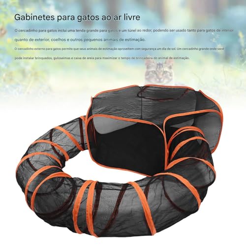 Recinto Exterior para Gatos - Recinto Portátil Exterior para Gatos | Gaiola Portátil Dobrável Casa R