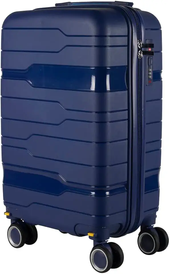 Mala de bordo em Polipropileno 4 rodas 360º - AeroMalas Japão (Azul Escuro)