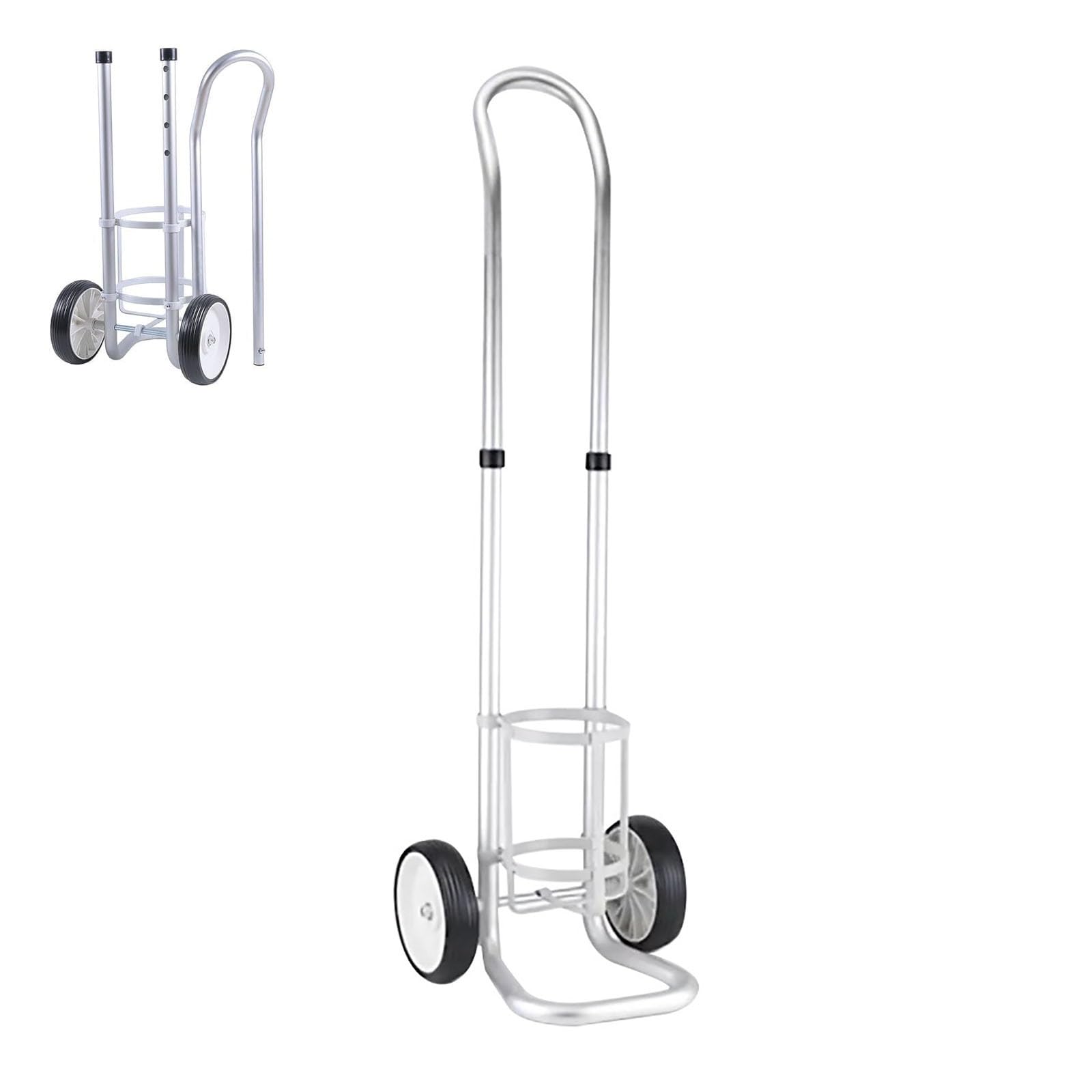 WXPGFEQ Detachable Single-Cylinder Trolley, Portable Aluminum Alloy Design for Hospital and Industrial Gas Cylinder Transport
