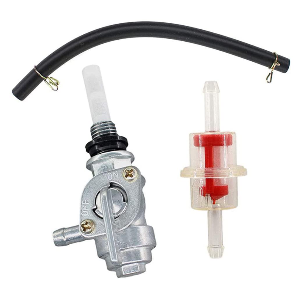 Fuel Shutoff Valve Kit With Filter & Pipe Clamp - Compatible With St02fd-04160000, 41331, 46558