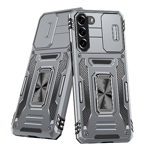 Galaxy S21 Case with Ring, Sliding Camera Cover, Shockproof, Stand Function, Car Holder, Lens Protection, Galaxy S21 Smartphone Case, PC TPU Bumper,...