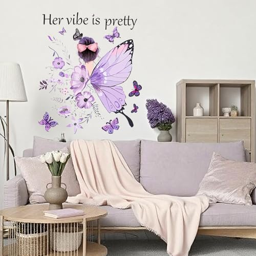Vinilos decorativos para habitación infantil, diseño princesa miniatura 6
